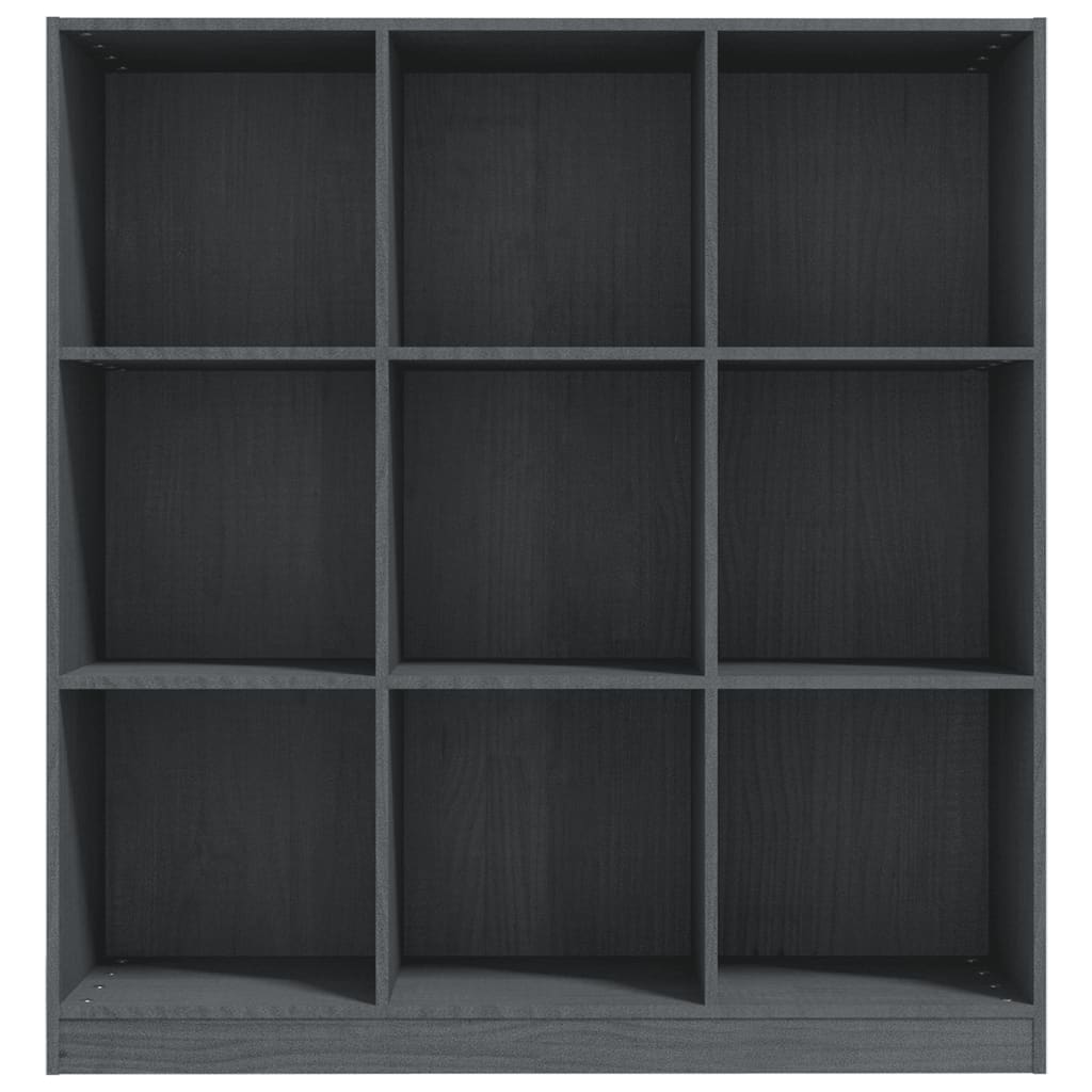 Boekenkast/kamerscherm 104x33,5x110 cm massief grenenhout grijs - Griffin Retail