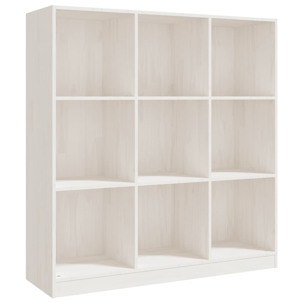 Boekenkast/kamerscherm 104x33,5x110 cm massief grenenhout wit - Griffin Retail