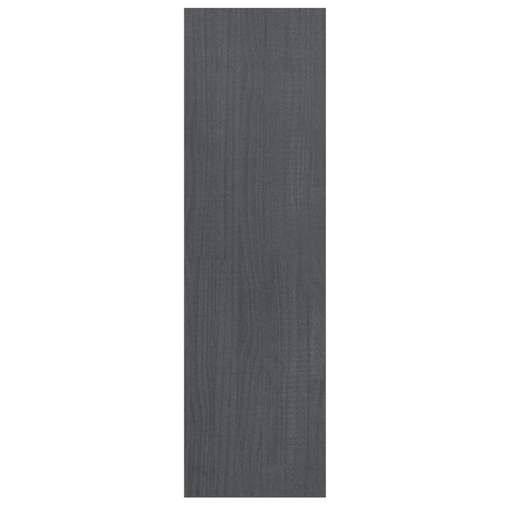 Boekenkast/kamerscherm 40x30x103,5 cm massief grenenhout grijs - Griffin Retail