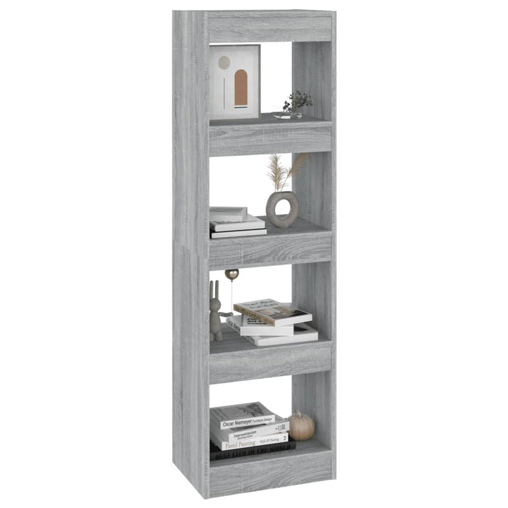 Boekenkast/kamerscherm 40x30x135 cm grijs sonoma eikenkleurig - Griffin Retail