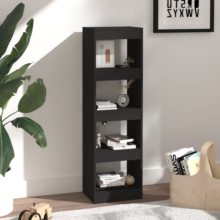 Boekenkast/kamerscherm 40x30x135 cm zwart - Griffin Retail