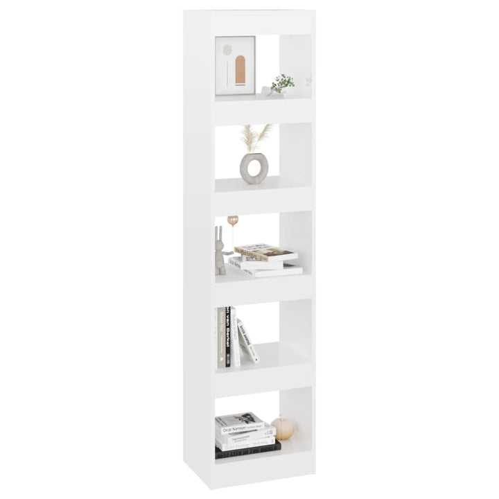 Boekenkast/kamerscherm 40x30x166 cm hoogglans wit - Griffin Retail