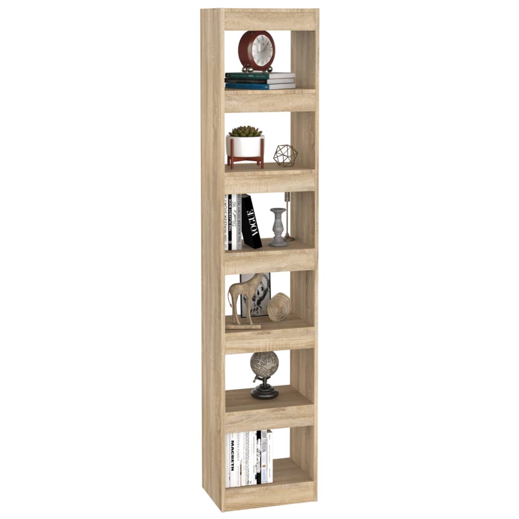 Boekenkast/kamerscherm 40x30x198 cm sonoma eikenkleurig - Griffin Retail