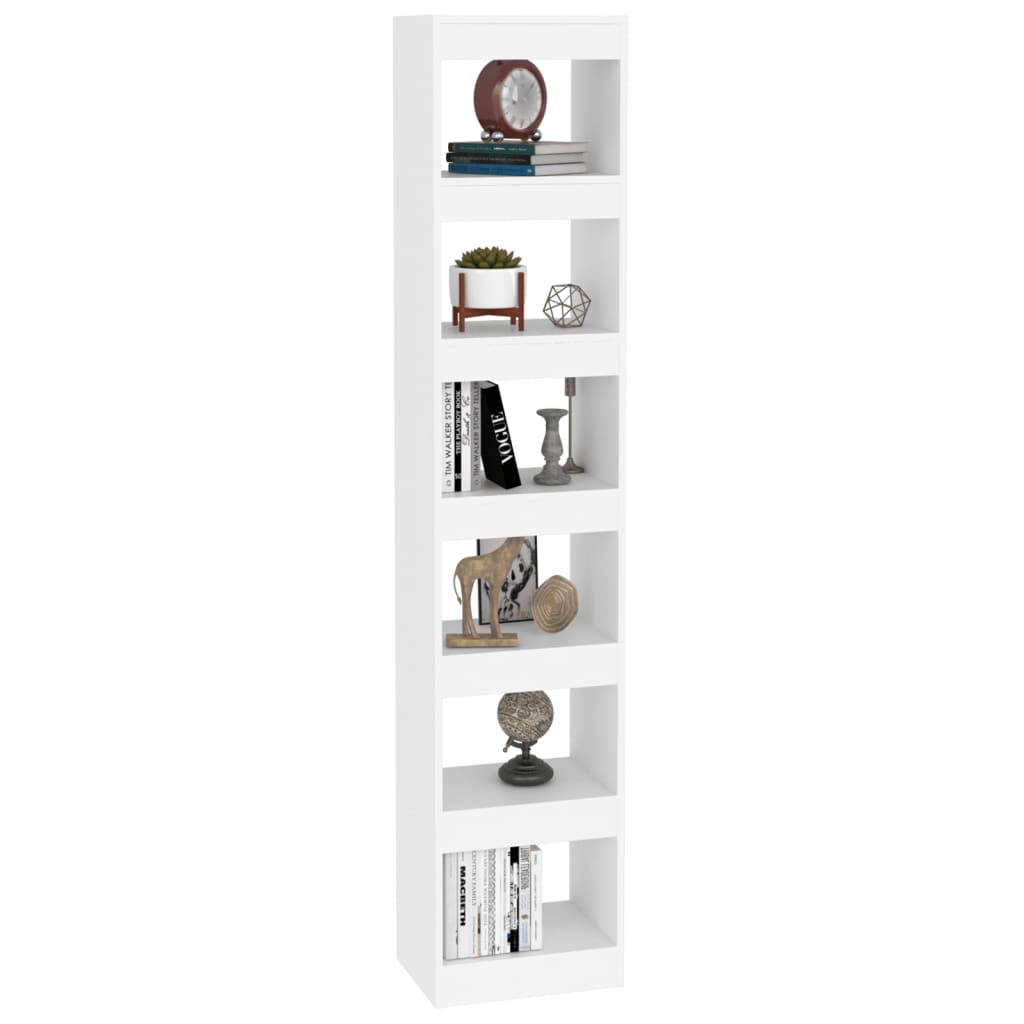 Boekenkast/kamerscherm 40x30x198 cm wit - Griffin Retail