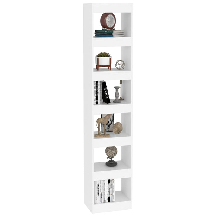 Boekenkast/kamerscherm 40x30x198 cm wit - Griffin Retail