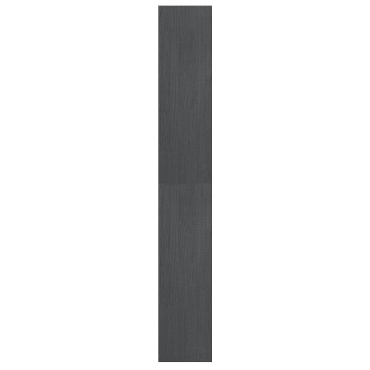 Boekenkast/kamerscherm 40x30x199 cm massief grenenhout grijs - Griffin Retail