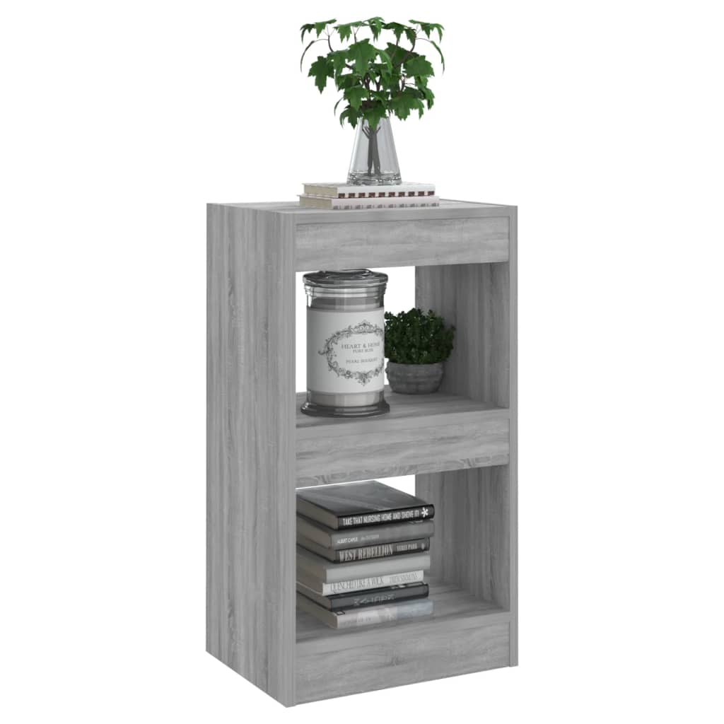 Boekenkast/kamerscherm 40x30x72 cm grijs sonoma eikenkleurig - Griffin Retail