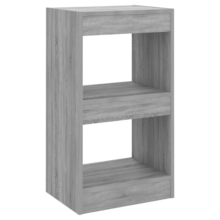 Boekenkast/kamerscherm 40x30x72 cm grijs sonoma eikenkleurig - Griffin Retail