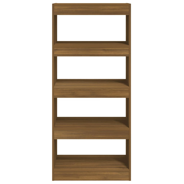 Boekenkast/kamerscherm 60x30x135 cm bewerkt hout bruineiken - Griffin Retail