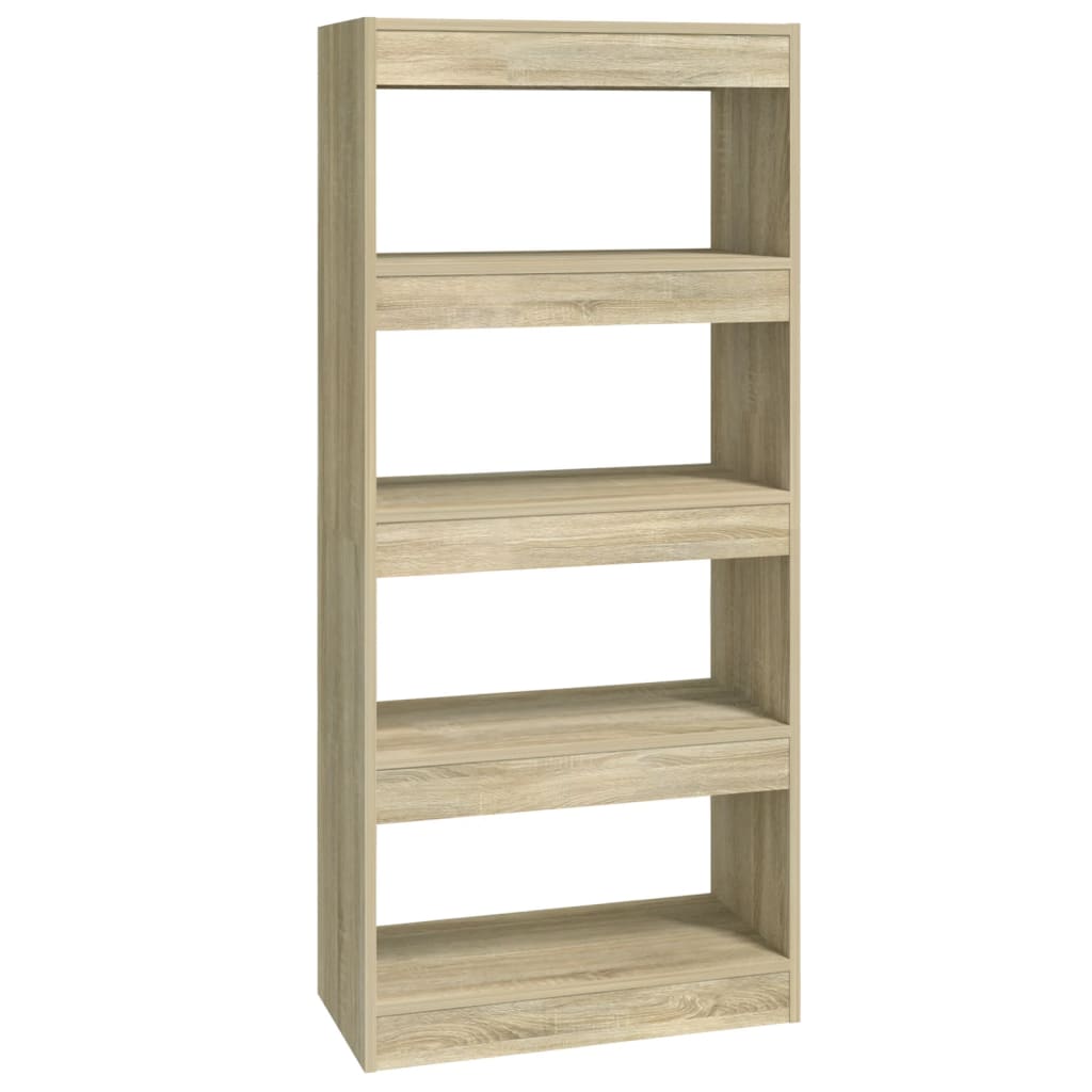 Boekenkast/kamerscherm 60x30x135 cm bewerkt hout sonoma eiken - Griffin Retail