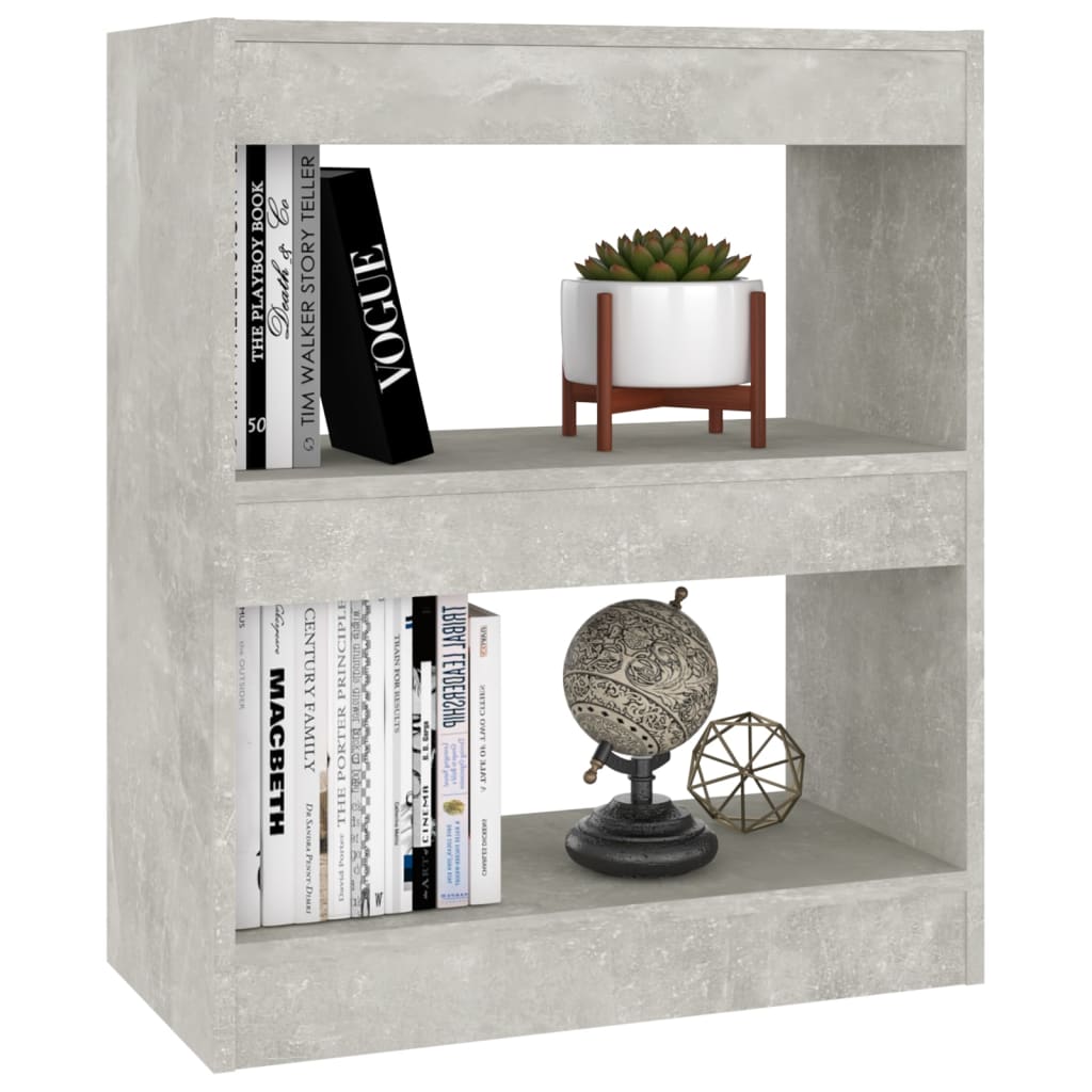 Boekenkast/kamerscherm 60x30x72 cm betongrijs - Griffin Retail
