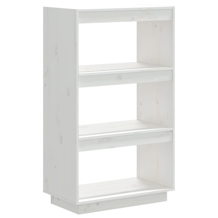 Boekenkast/kamerscherm 60x35x103 cm massief grenenhout wit - Griffin Retail