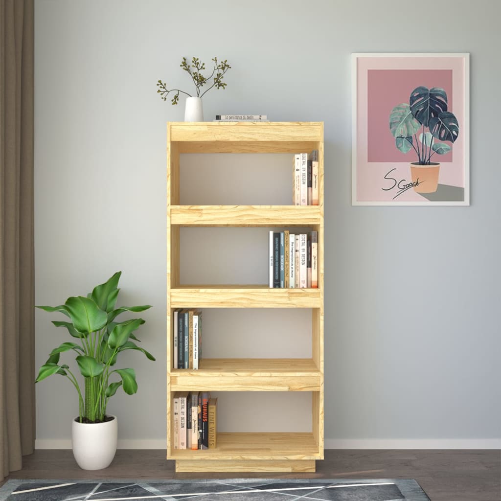 Boekenkast/kamerscherm 60x35x135 cm massief grenenhout - Griffin Retail