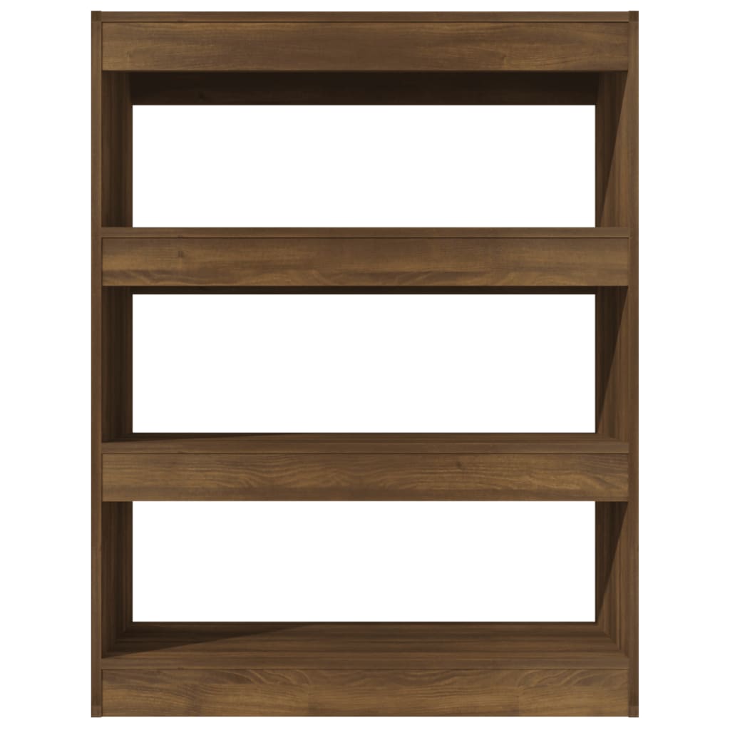 Boekenkast/kamerscherm 80x30x103 cm bewerkt hout bruineiken - Griffin Retail