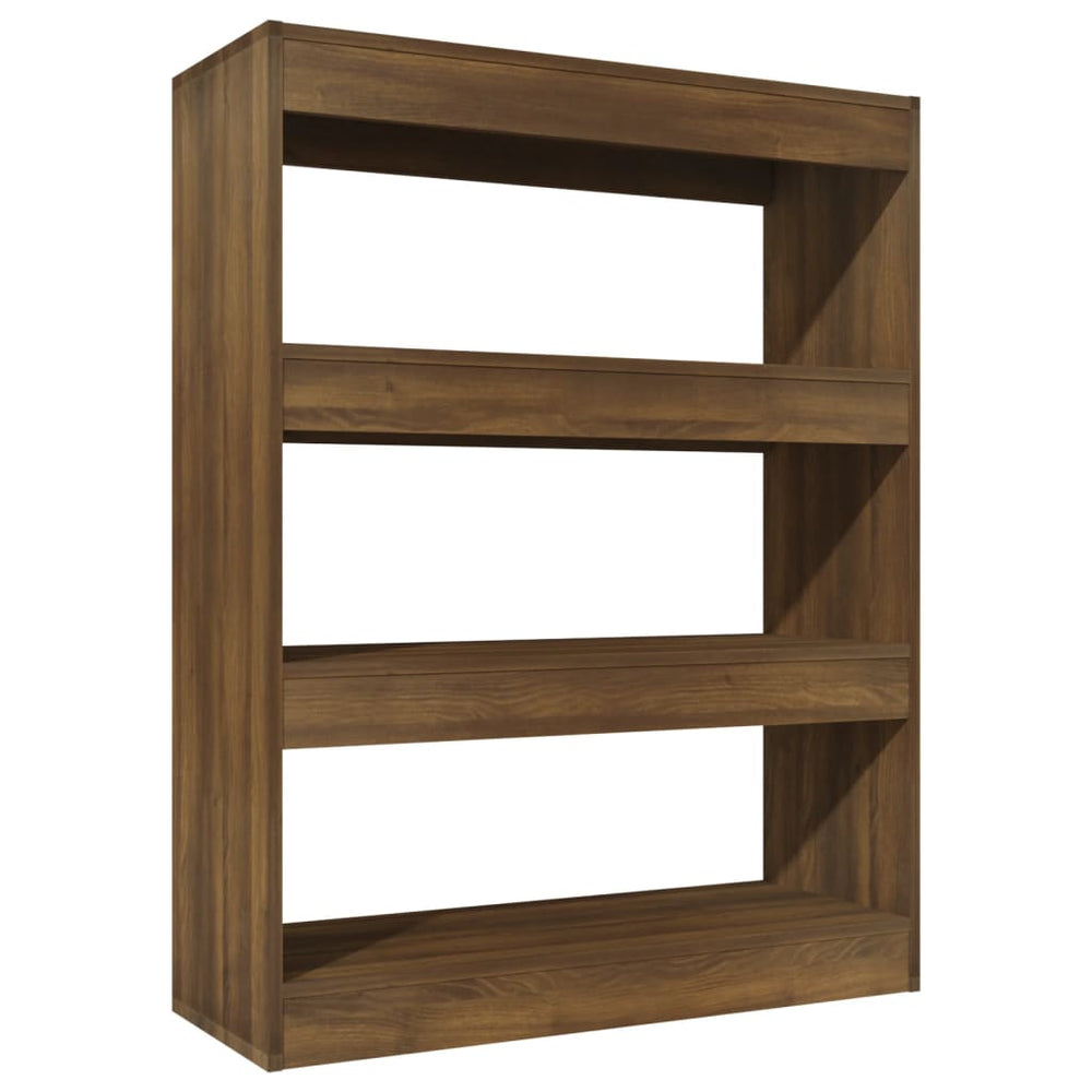 Boekenkast/kamerscherm 80x30x103 cm bewerkt hout bruineiken - Griffin Retail