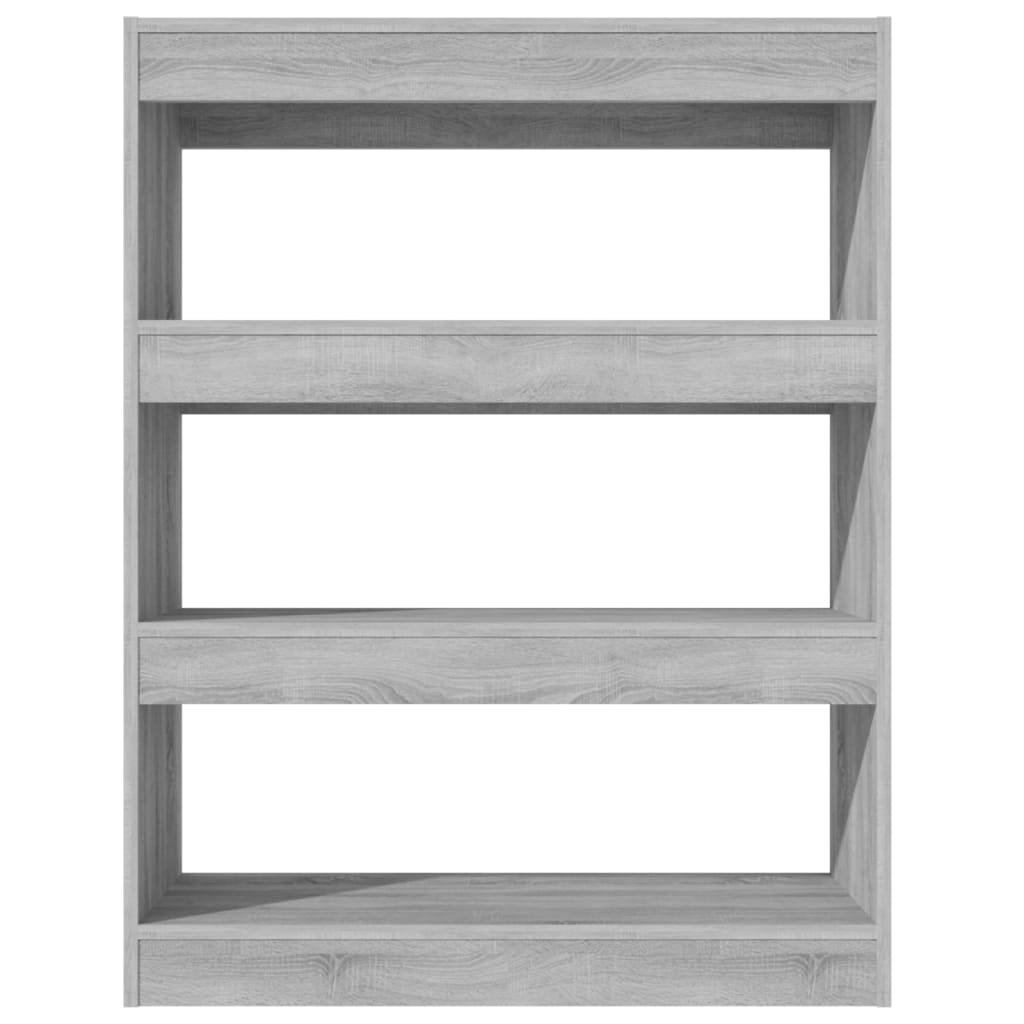 Boekenkast/kamerscherm 80x30x103 cm bewerkt hout grijs sonoma - Griffin Retail