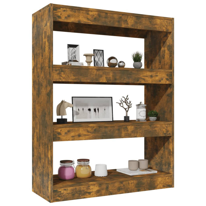 Boekenkast/kamerscherm 80x30x103 cm bewerkt hout sonoma eiken - Griffin Retail