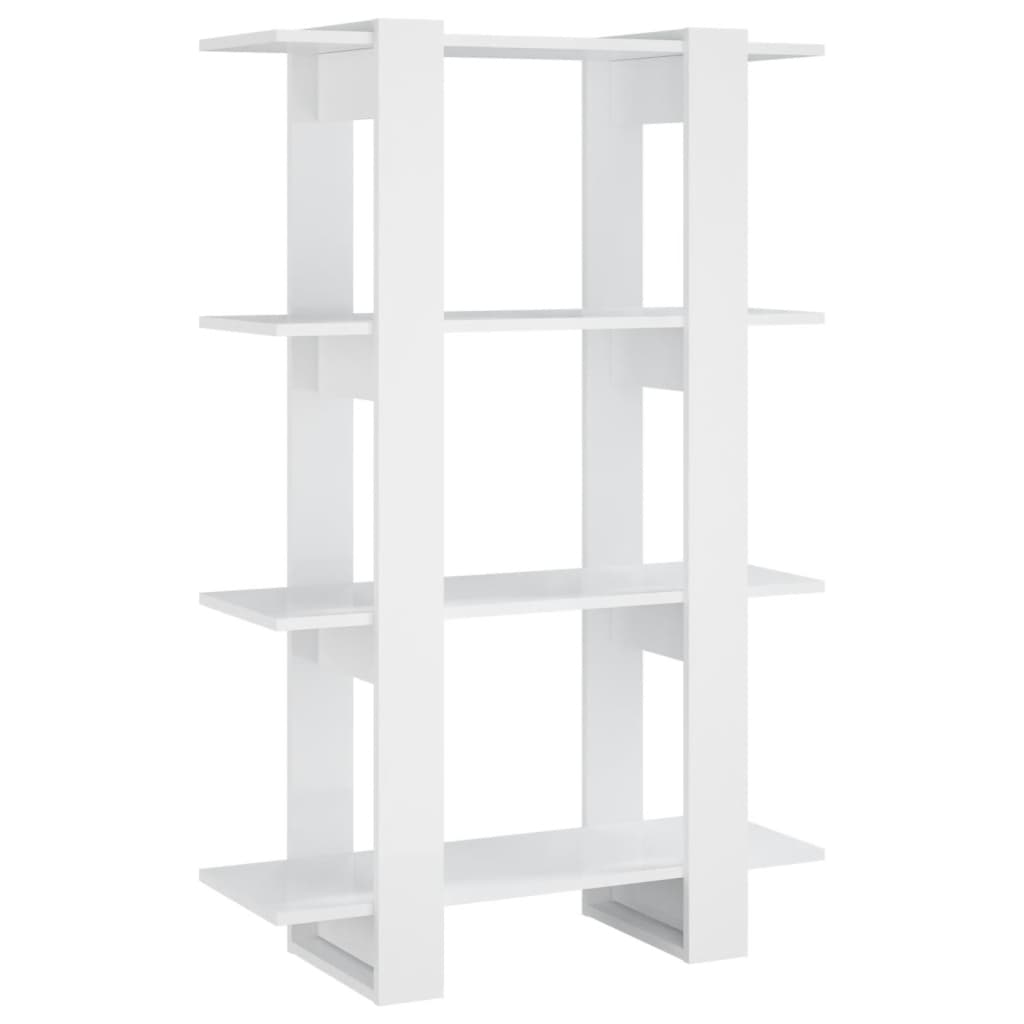 Boekenkast/kamerscherm 80x30x123,5 hoogglans wit - Griffin Retail