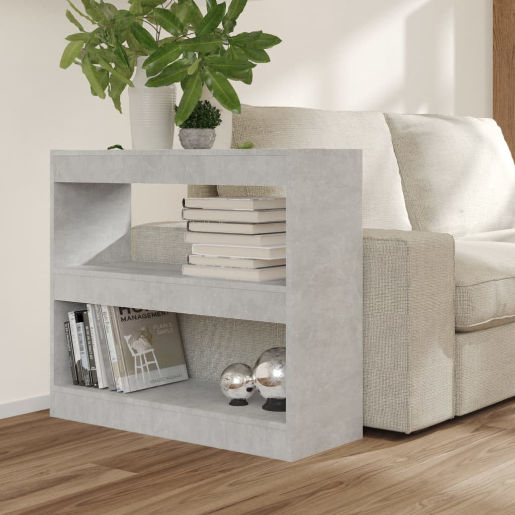 Boekenkast/kamerscherm 80x30x72 cm betongrijs - Griffin Retail