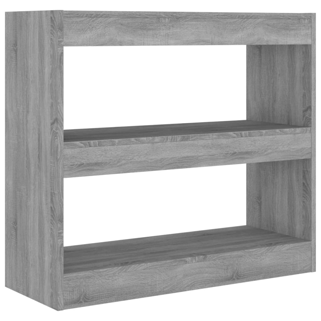 Boekenkast/kamerscherm 80x30x72 cm grijs sonoma eikenkleurig - Griffin Retail