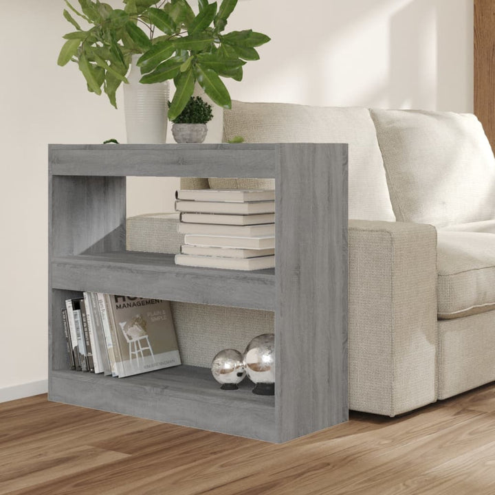 Boekenkast/kamerscherm 80x30x72 cm grijs sonoma eikenkleurig - Griffin Retail