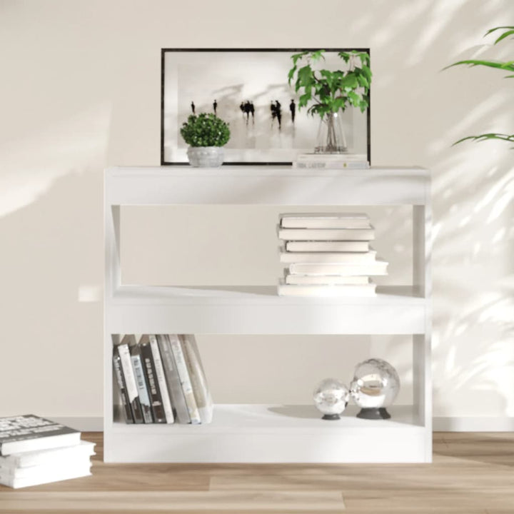 Boekenkast/kamerscherm 80x30x72 cm hoogglans wit - Griffin Retail