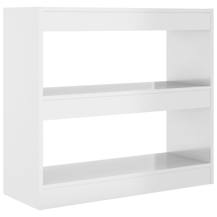 Boekenkast/kamerscherm 80x30x72 cm hoogglans wit - Griffin Retail