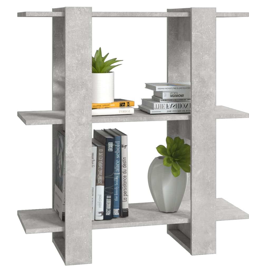 Boekenkast/kamerscherm 80x30x87 cm betongrijs - Griffin Retail