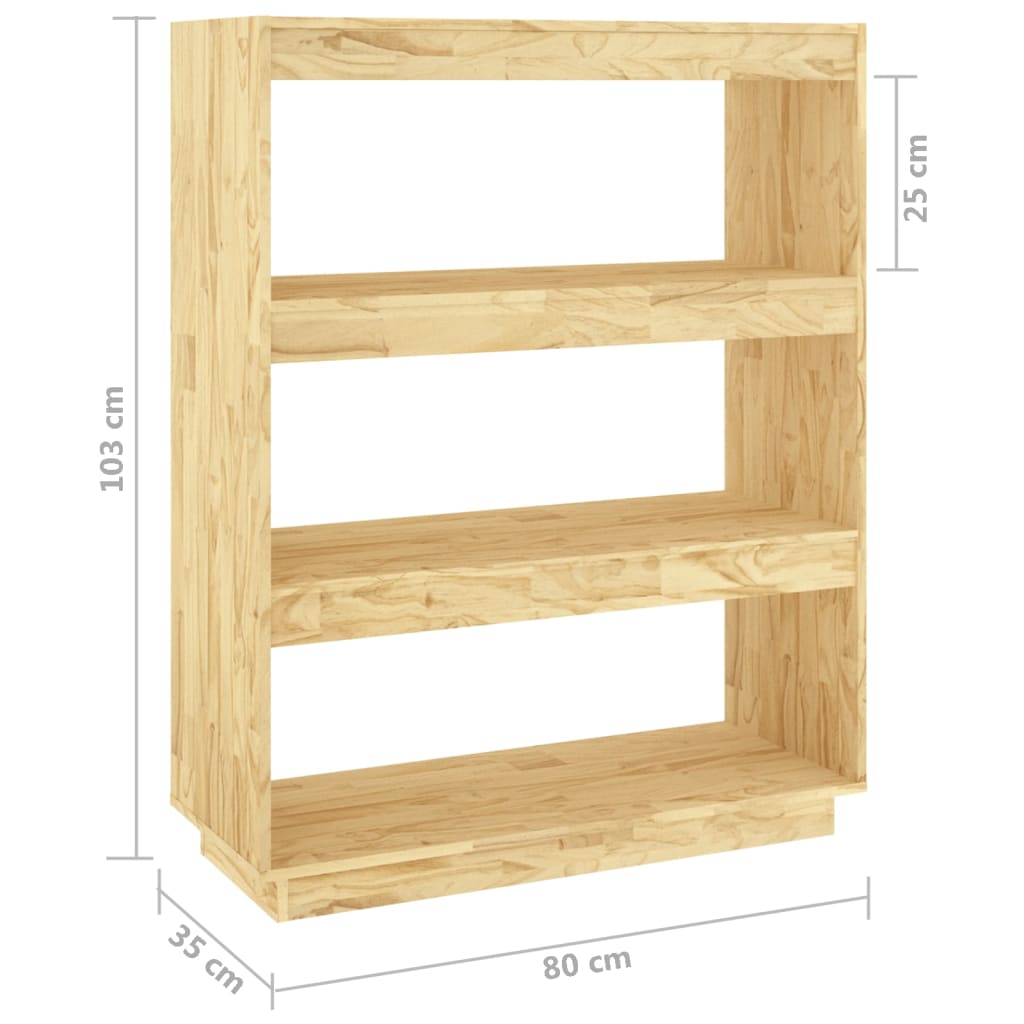 Boekenkast/kamerscherm 80x35x135 cm massief grenenhout - Griffin Retail