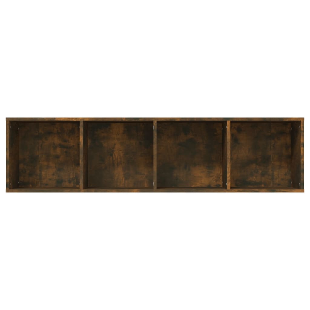 Boekenkast/tv-meubel 143x30x36 cm bewerkt hout gerookt eiken - Griffin Retail