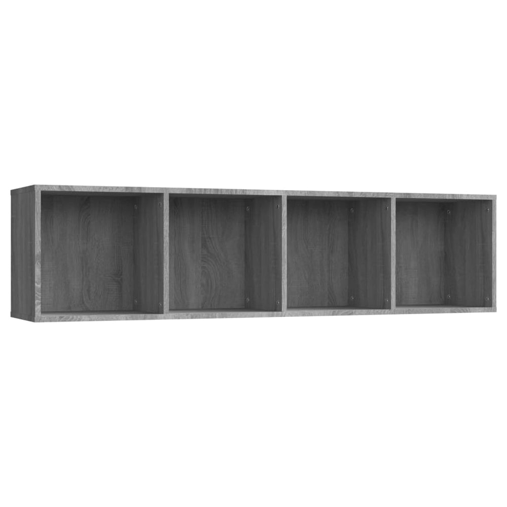 Boekenkast/tv-meubel 143x30x36 cm bewerkt hout grijs sonoma - Griffin Retail