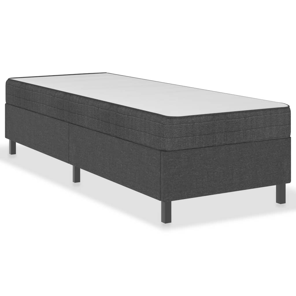 Boxspring stof donkergrijs 100x200 cm - Griffin Retail