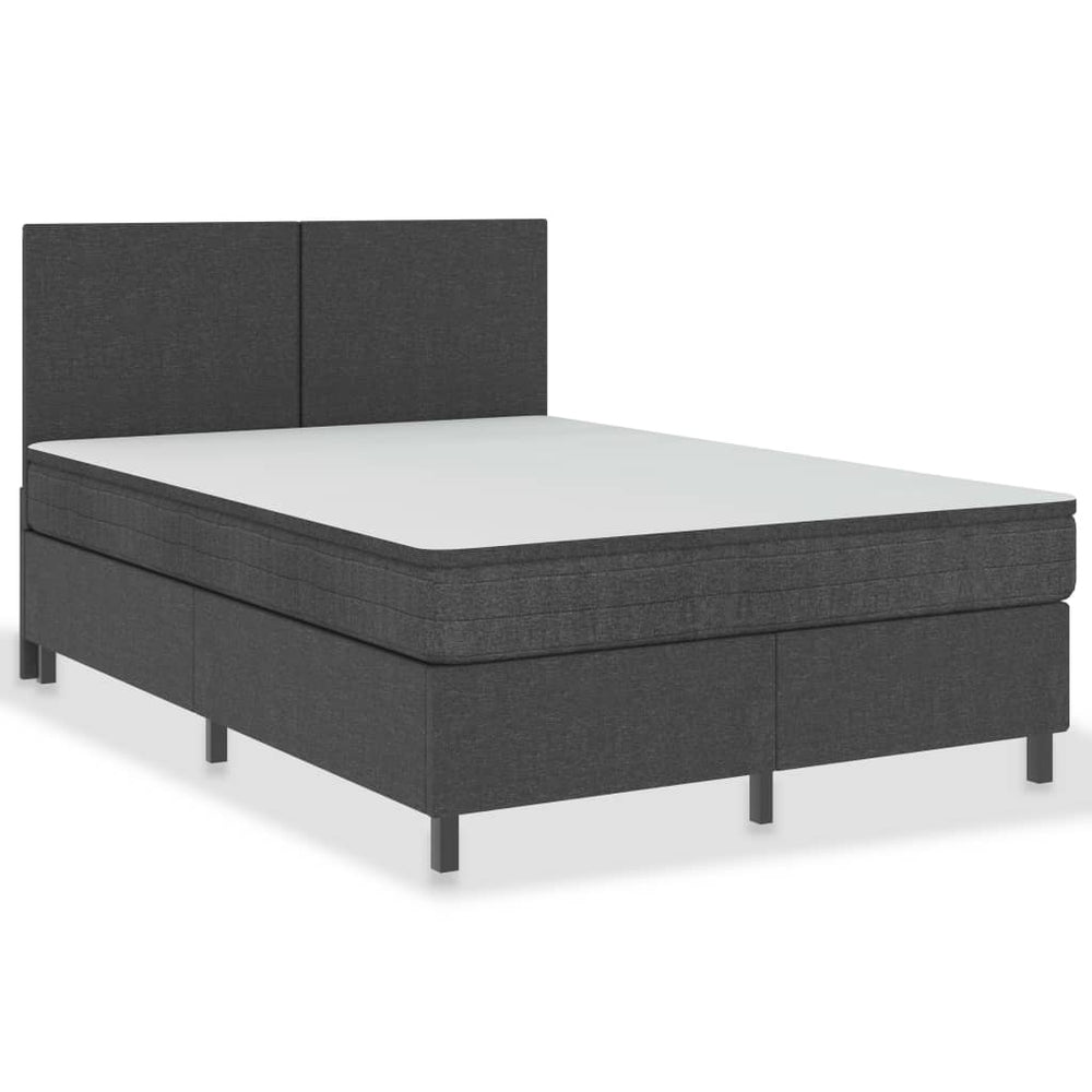 Boxspring stof donkergrijs 180x200 cm - Griffin Retail