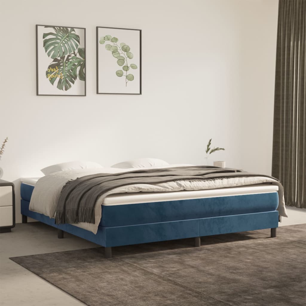 Boxspringframe fluweel donkerblauw 180x200 cm - Griffin Retail