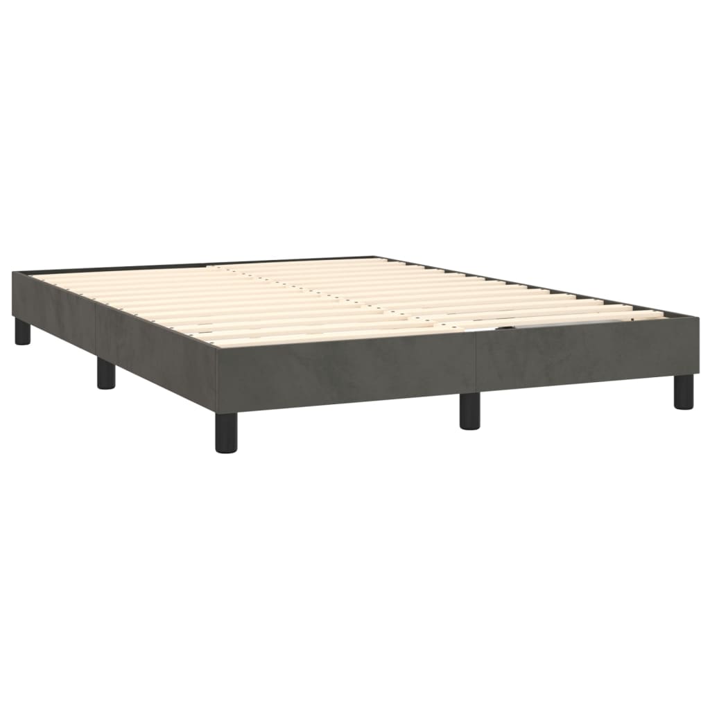 Boxspringframe fluweel donkergrijs 140x190 cm - Griffin Retail