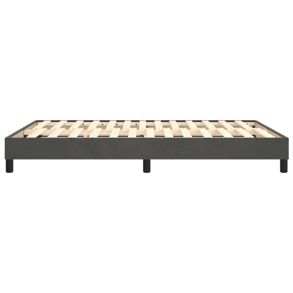 Boxspringframe fluweel donkergrijs 140x190 cm - Griffin Retail