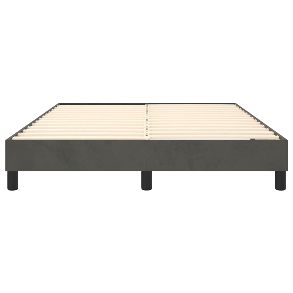 Boxspringframe fluweel donkergrijs 140x190 cm - Griffin Retail