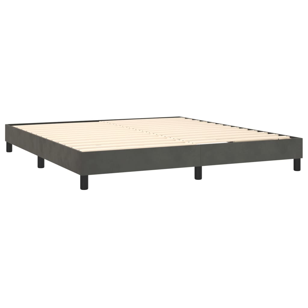 Boxspringframe fluweel donkergrijs 160x200 cm - Griffin Retail