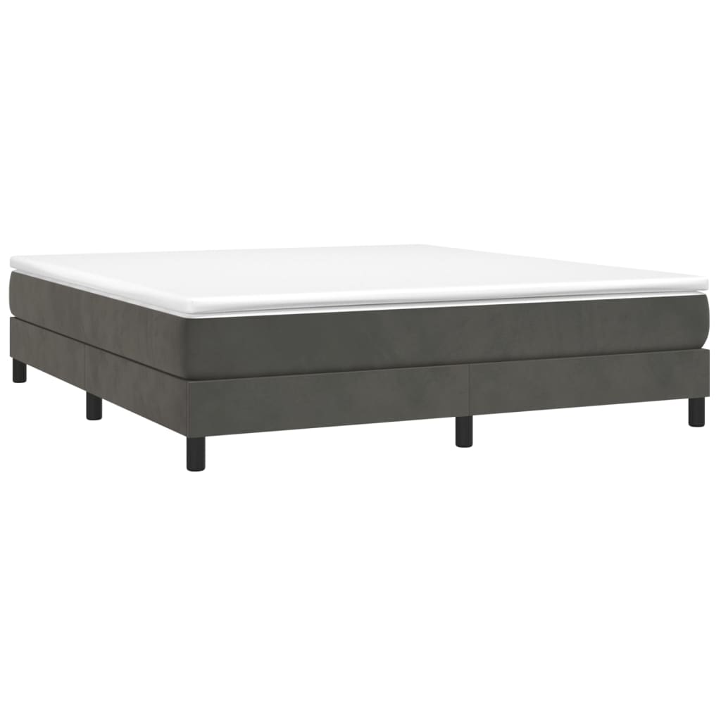 Boxspringframe fluweel donkergrijs 160x200 cm - Griffin Retail