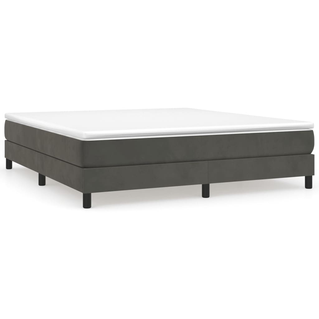 Boxspringframe fluweel donkergrijs 160x200 cm - Griffin Retail