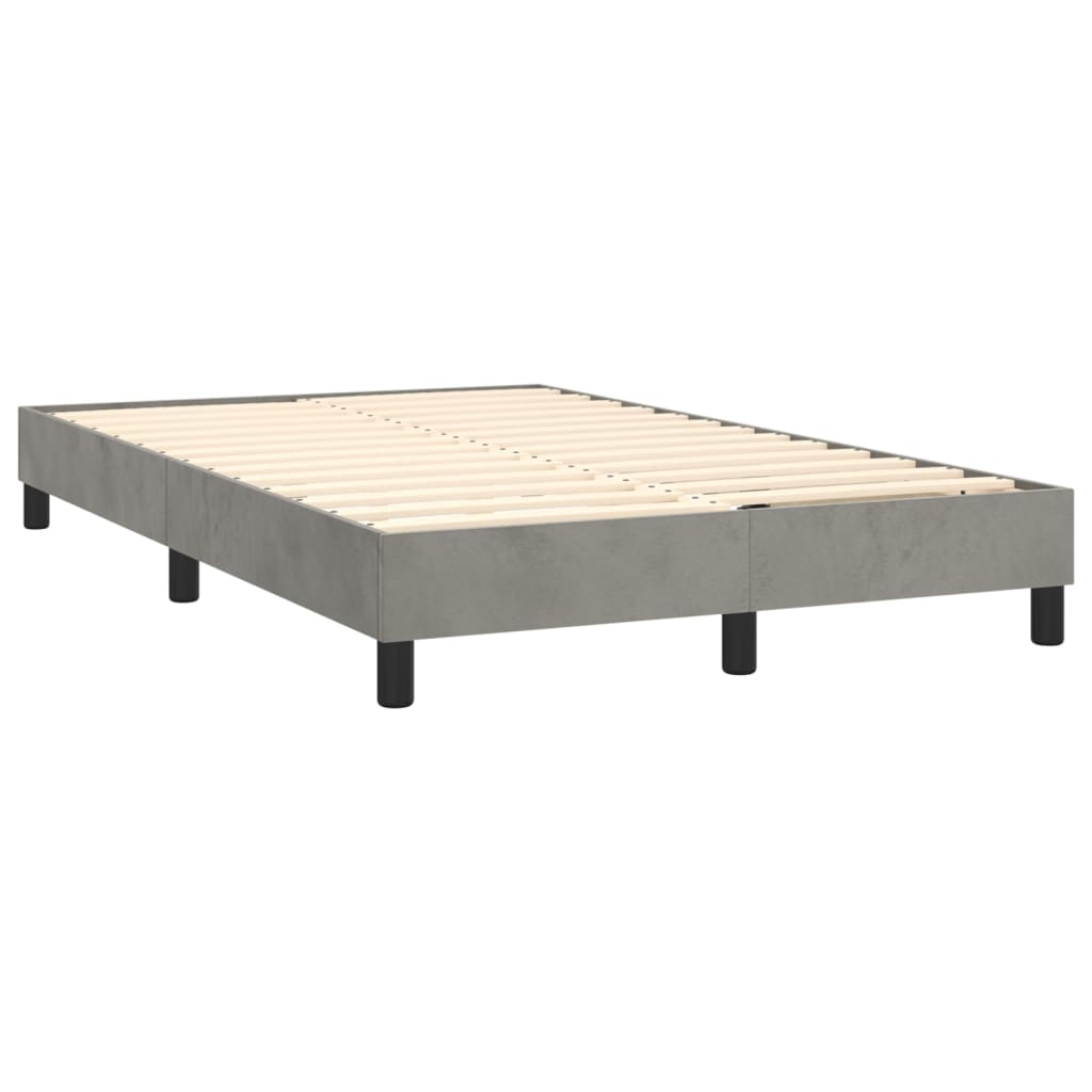 Boxspringframe fluweel lichtgrijs 120x200 cm - Griffin Retail