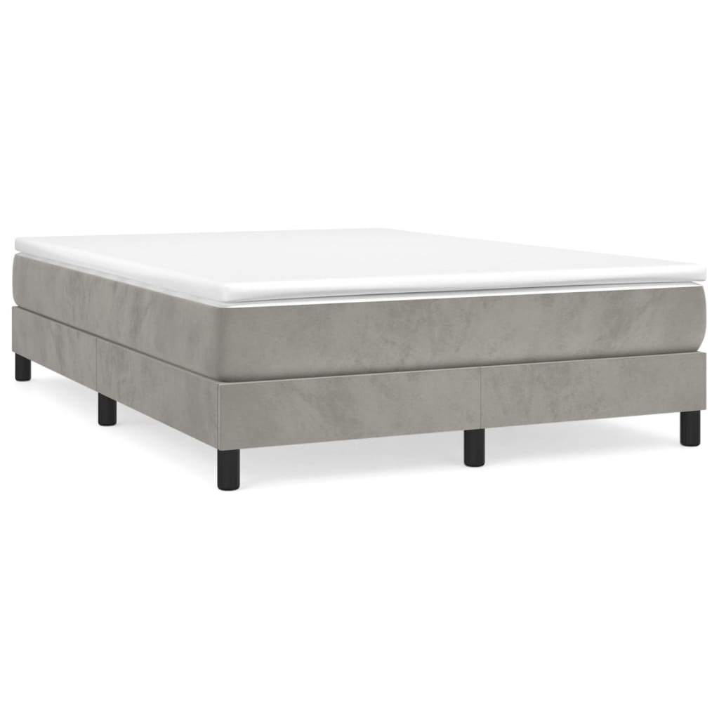 Boxspringframe fluweel lichtgrijs 140x190 cm - Griffin Retail