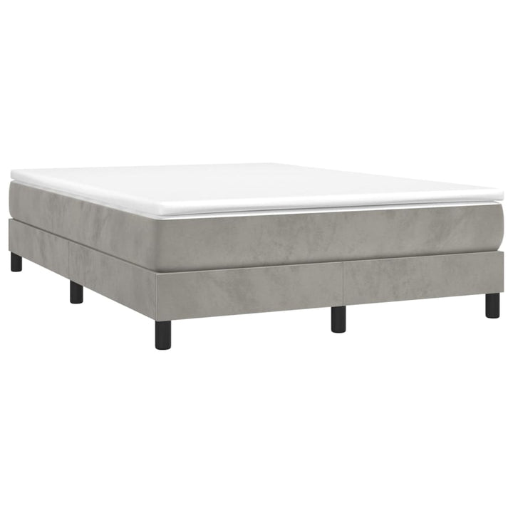 Boxspringframe fluweel lichtgrijs 140x200 cm - Griffin Retail