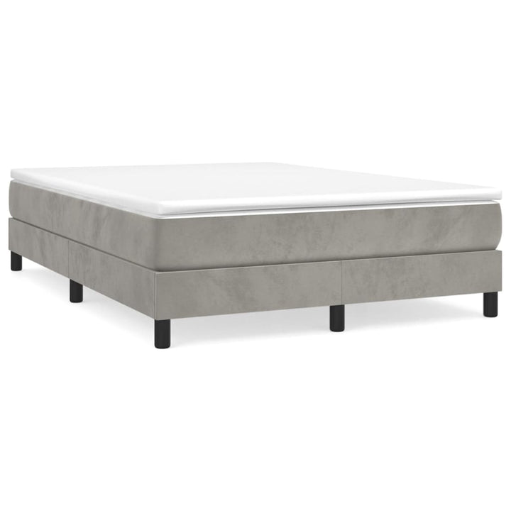 Boxspringframe fluweel lichtgrijs 140x200 cm - Griffin Retail