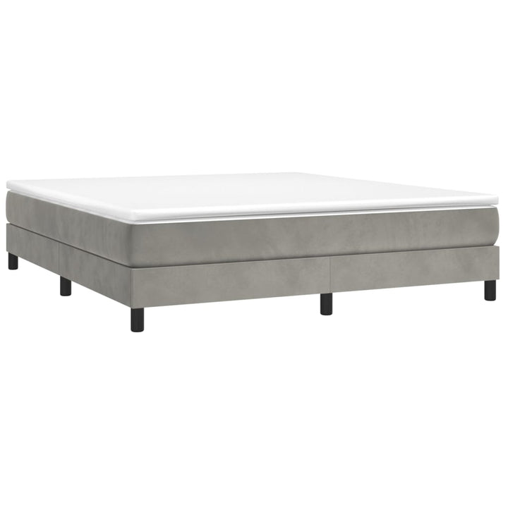 Boxspringframe fluweel lichtgrijs 160x200 cm - Griffin Retail