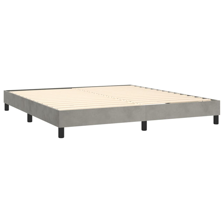 Boxspringframe fluweel lichtgrijs 160x200 cm - Griffin Retail