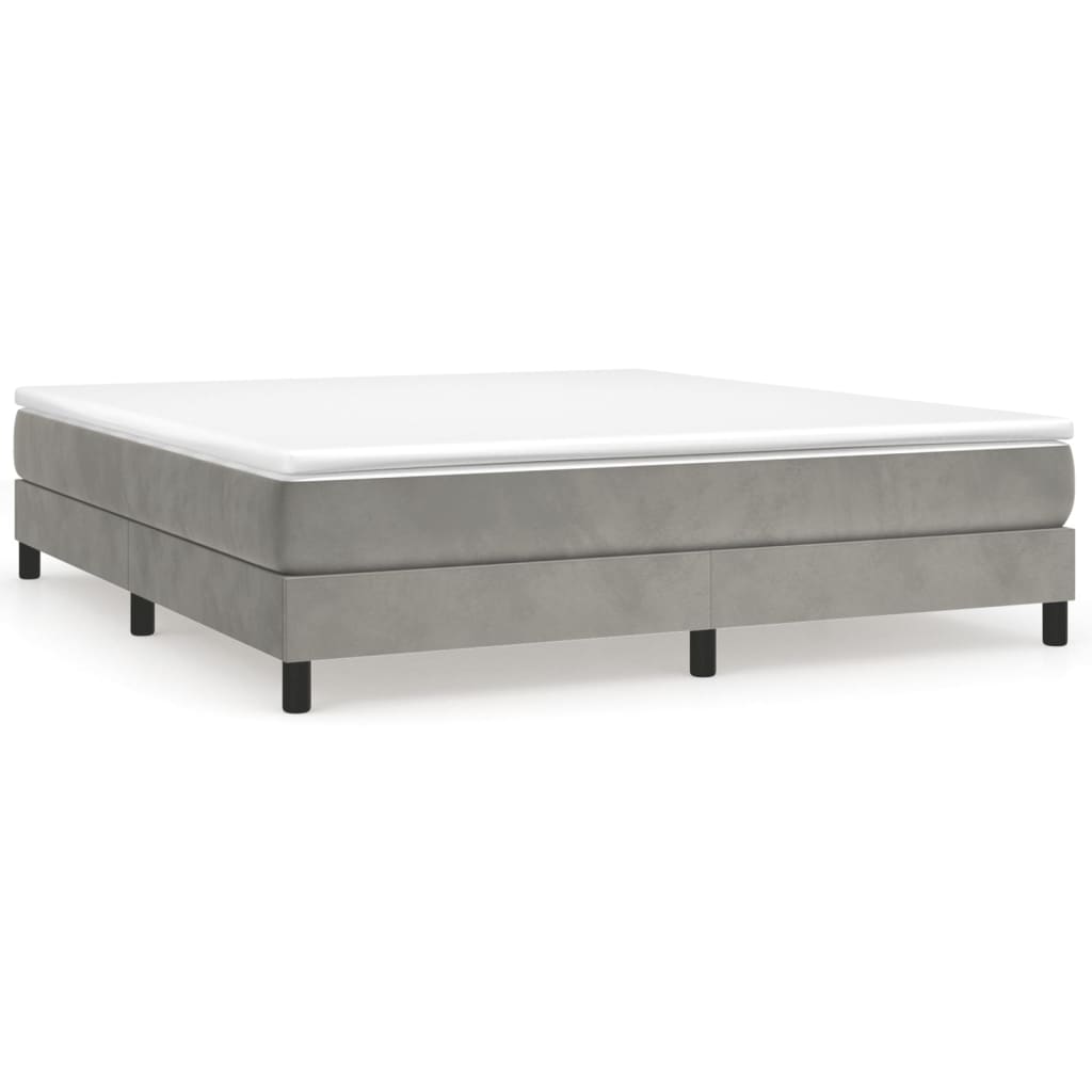 Boxspringframe fluweel lichtgrijs 160x200 cm - Griffin Retail