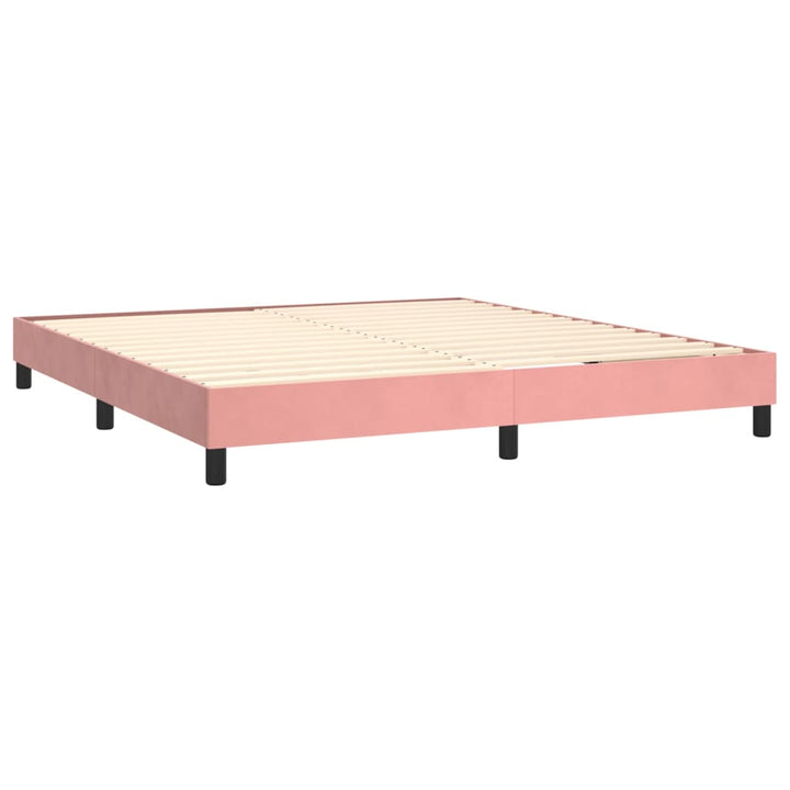 Boxspringframe fluweel roze 160x200 cm - Griffin Retail