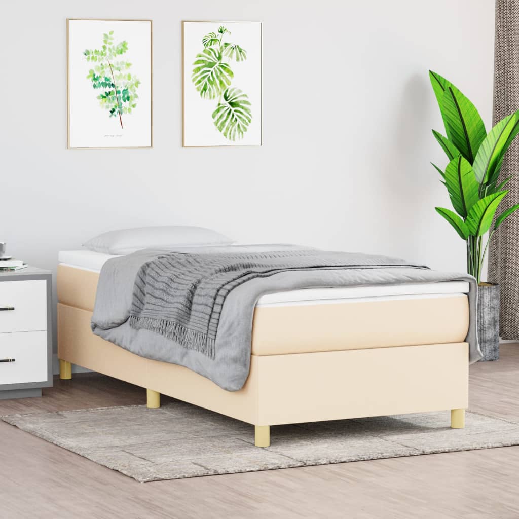 Boxspringframe stof crème 100x200 cm - Griffin Retail