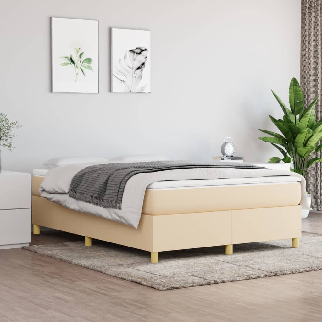 Boxspringframe stof crèmekleurig 140x190 cm - Griffin Retail